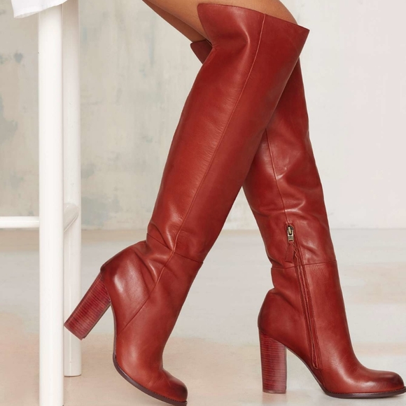 Sam Edelman Rylan Boots In Rust Red 